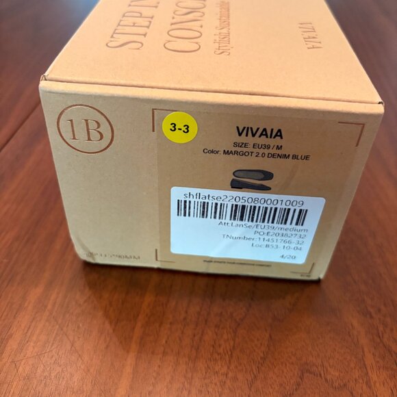 Brand New Vivaia Square-Toe V-Cut Flats (Margot 2.0) size EU39 Women's 8 - Picture 2 of 4